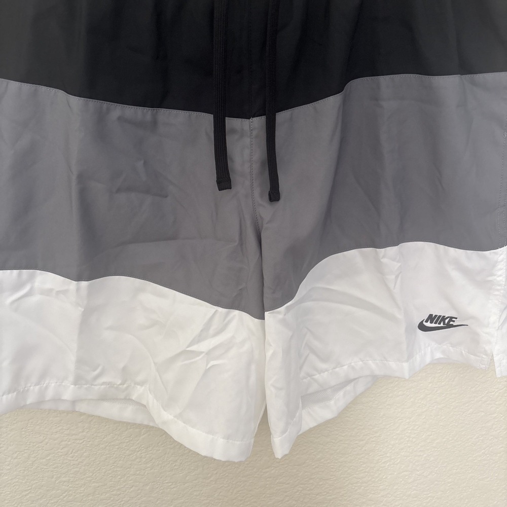 Nike Shorts Mens Medium Black Club Woven NSW Sportswear Stripe CJ4486-010 - Picture 5 of 15